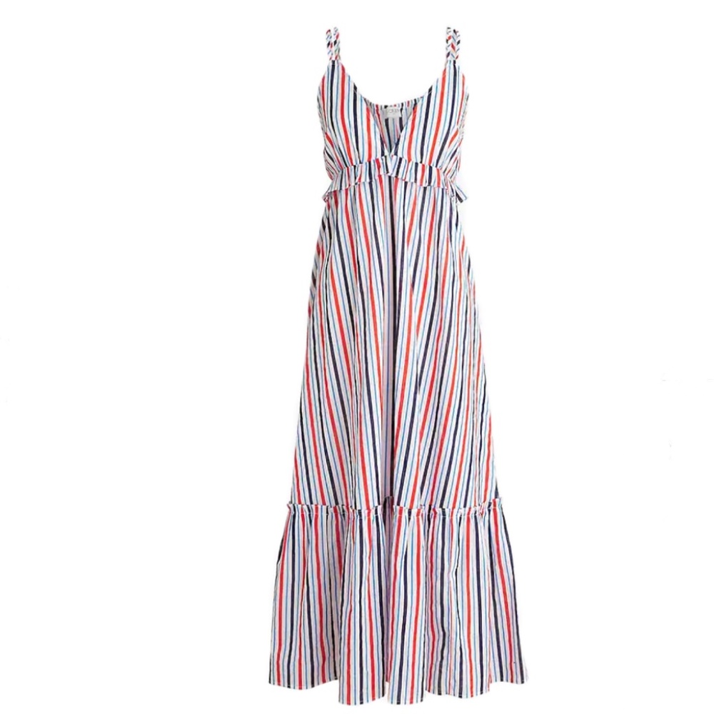 NWT New J.Crew Strappy Tiered MIDI Dress